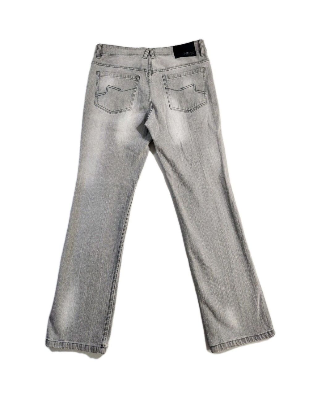 Tony Hawk Slim Straight Jeans Gray Washout 34x34 Y2K Grunge Skater Distressed